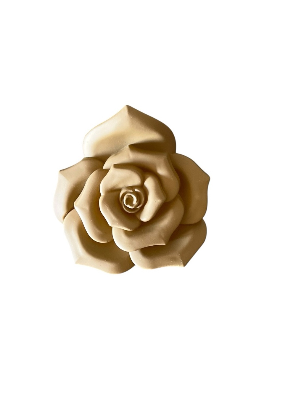Brown Matte Flower Floral Neutral Boho Classic 2.5" Lobster Claw Hair Clip